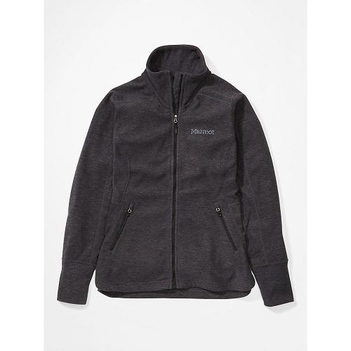 Marmot Pisgah Jackets - Womens Fleece Black CA2635018 Canada